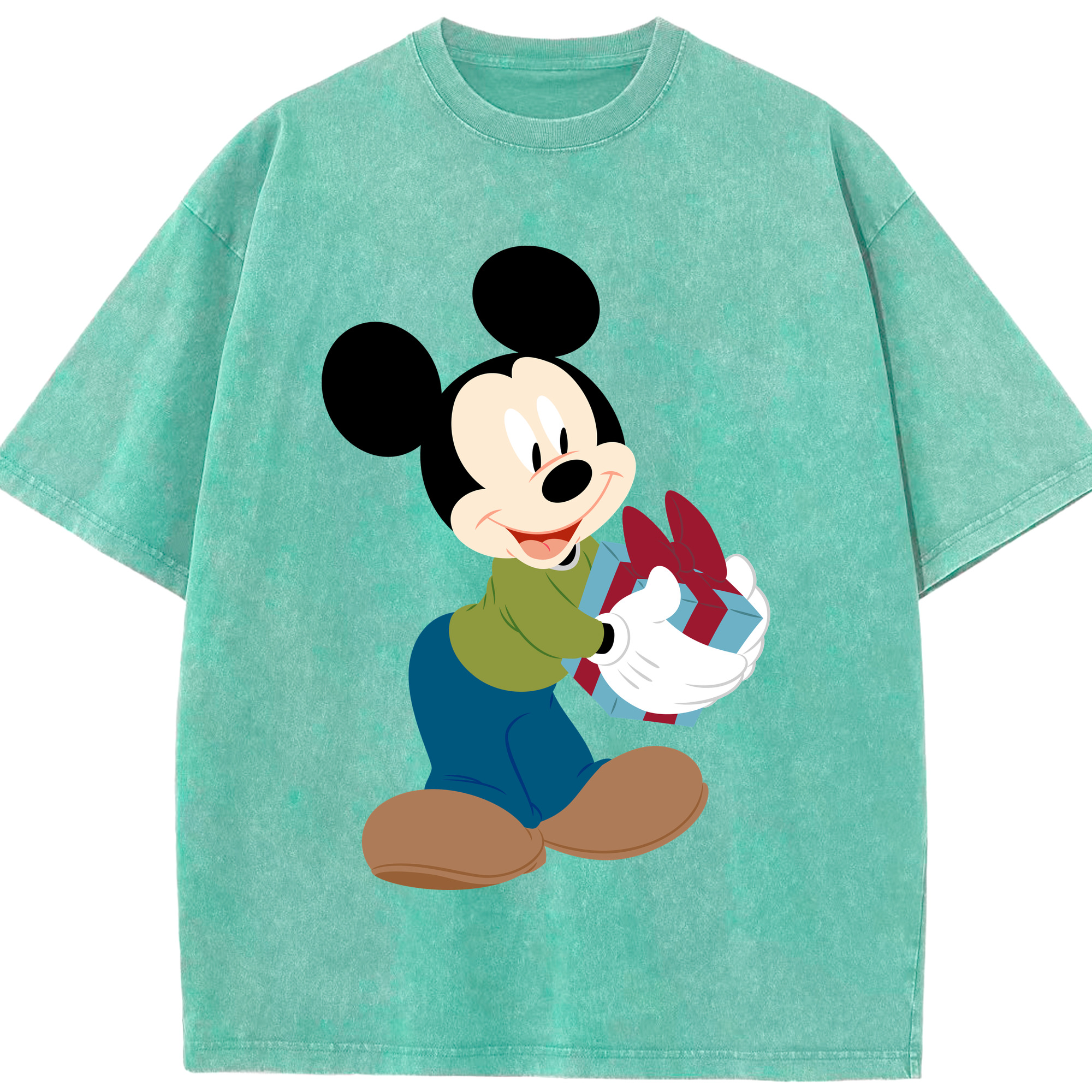 （画像用） ミッキーマウス Mickey Mouse 綿100% ヴィンテージ風 半袖Tシャツ（フロントプリント）